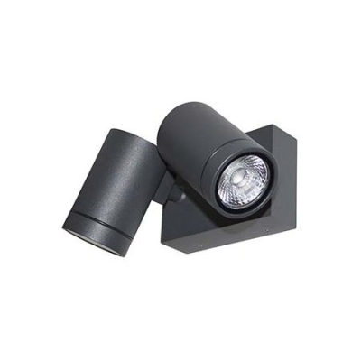 Spot LED double extérieur  sur patère - INDIGO GUNZY 2 S