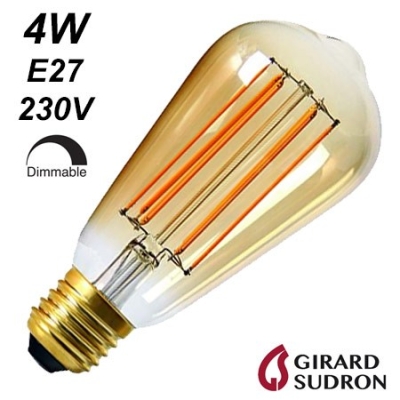 Ampoule LED EDISON 4W E27 230V - GIRARD SUDRON 715993