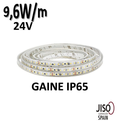 Ruban LED étanche IP65, 10W/m 24V - LED flexible JISO