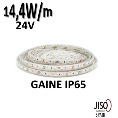 Ruban LED étanche IP65, 15W/m 24V - LED flexible JISO