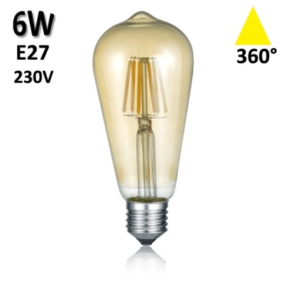 Ampoule ambrée EDISON 6W E27 230V - TRIO 987-679