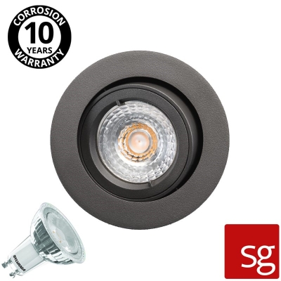 Encastré orientable graphite de plafond pour ampoule GU10 - SG Jupiter 923930