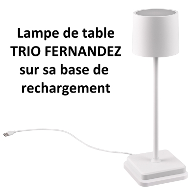 Lampe de table sur sa base de recharge TRIO FERNANDEZ R54096131