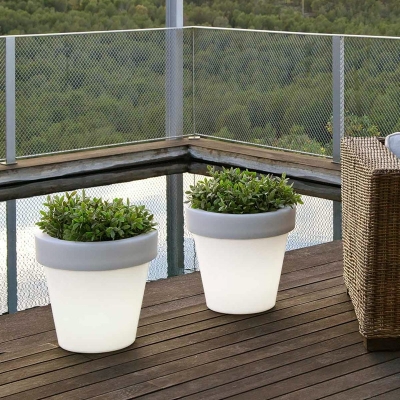 Pot de fleur lumineux pour illuminer votre terrasse