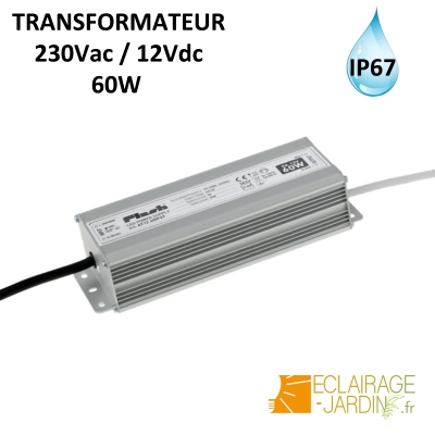 Transformateur étanche 12V 60W | Alimentation 230V 12V