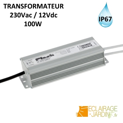 Transformateur étanche 12V 100W | Alimentation 230V 12V