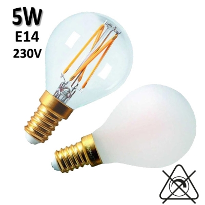 Ampoule sphérique 5W E14 230V - GIRARD SUDRON G45