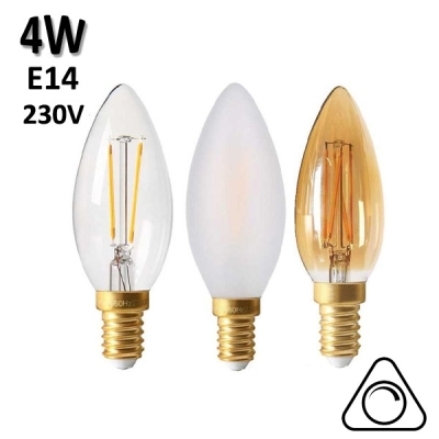 Ampoule flamme lisse 4W E14 230V - GIRARD SUDRON C35 dimmable