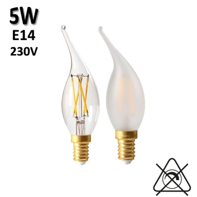 Ampoule flamme coup de vent 5W E14 230V - GIRARD SUDRONCV4