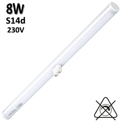 Tube LED 8W 230V, culot central S14d - ARIC 54011