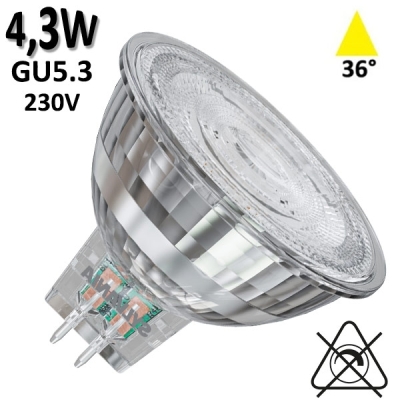 Ampoule 12V MR16 avec réflecteur diamètre 50mm - SYLVANIA 29127 29128