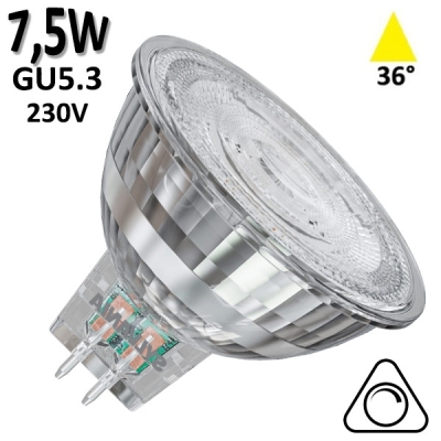 Ampoule 12V MR16 avec réflecteur diamètre 50mm - SYLVANIA 29123 29124