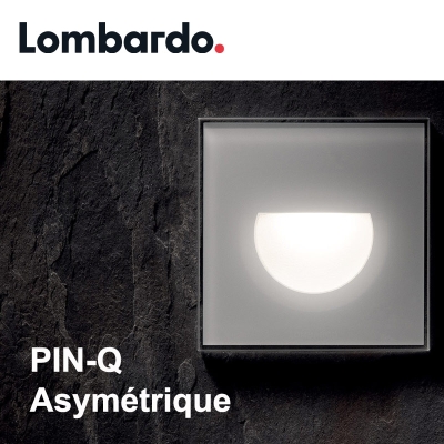 LOMBARDO Pin-Q Asymètrique - encastré mural carré