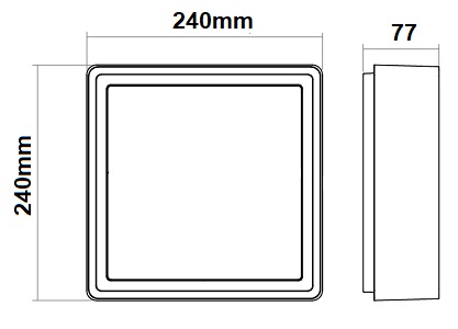 dimensions luminaire SG LIGHTING FRAME SQUARE