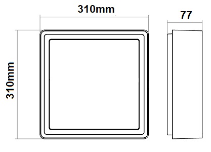 dimensions luminaire SG LIGHTING FRAME SQUARE Maxi