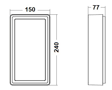 dimensions luminaire SG LIGHTING FRAME MINI