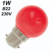 Ampoules de guirlande rouge - lampe LED B22