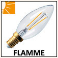 Lampes LED flamme E14/E27/B22